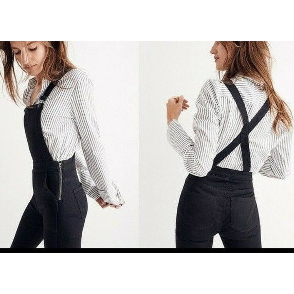 NWT MADEWELL Cali Demi-Boot Overalls Black Frost - Picture 4 of 12